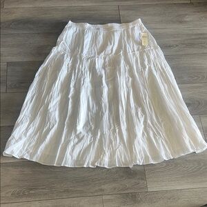Coldwater Creek Crisp White A-Line Skirt